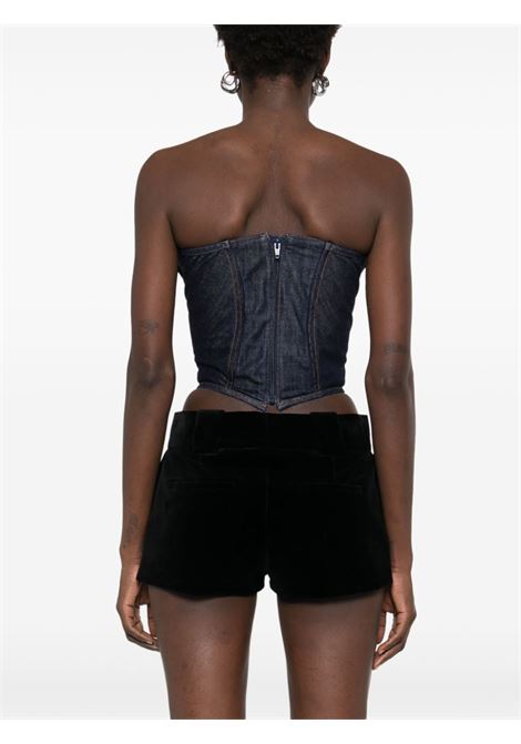 Navy blue draped strapless corset top Magda butrym - women MAGDA BUTRYM | 122425NVY